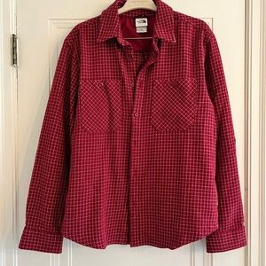 The North Face Burgundy Patterned Shirt Jacket
